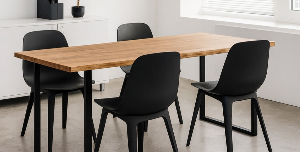 Esstische, Tischplatten und Wandregale aus Eiche massiv 4 cm Stärke