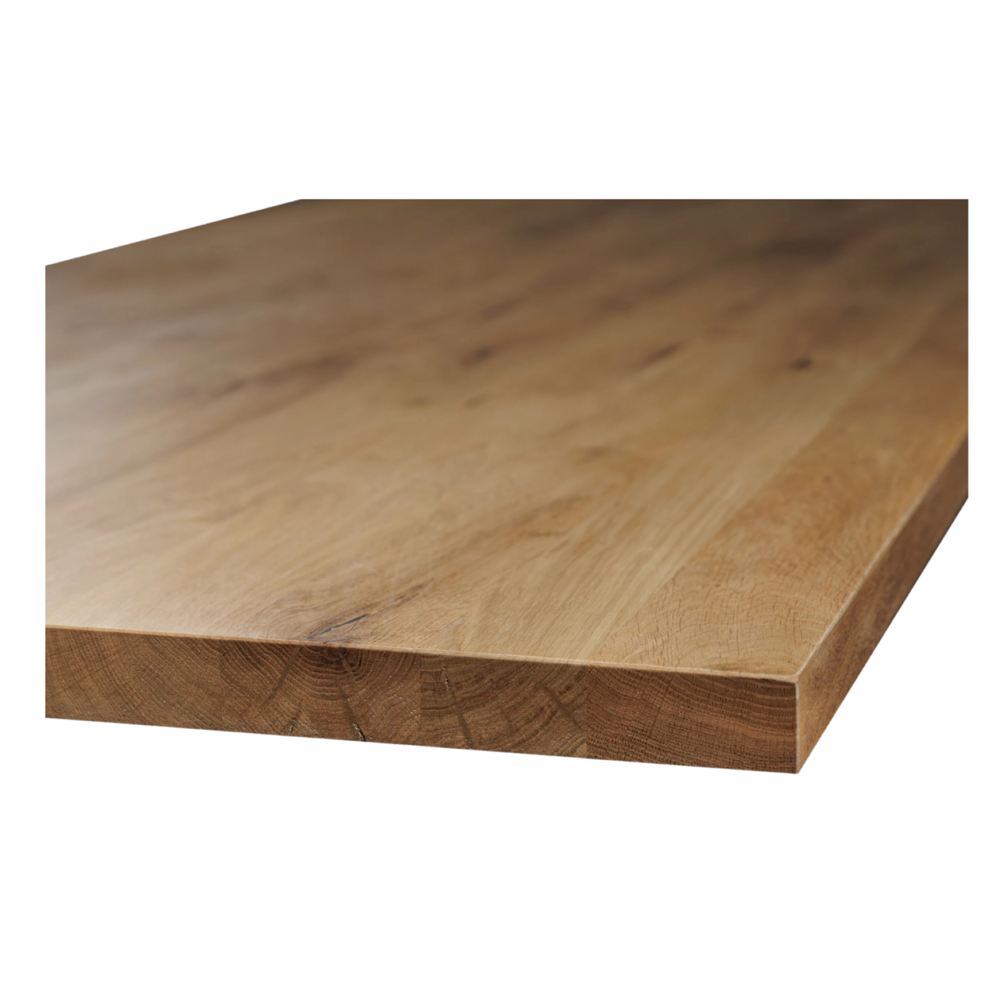 Massivholztisch Eiche – Esszimmertisch mit 4 cm, in 140-240 cm Länge Tischplatte, mit Baumkante und gerade Kante & U-Gestell aus Metall – moderner Esstisch, Kratzfest & natürlich geölt , handgefertigt