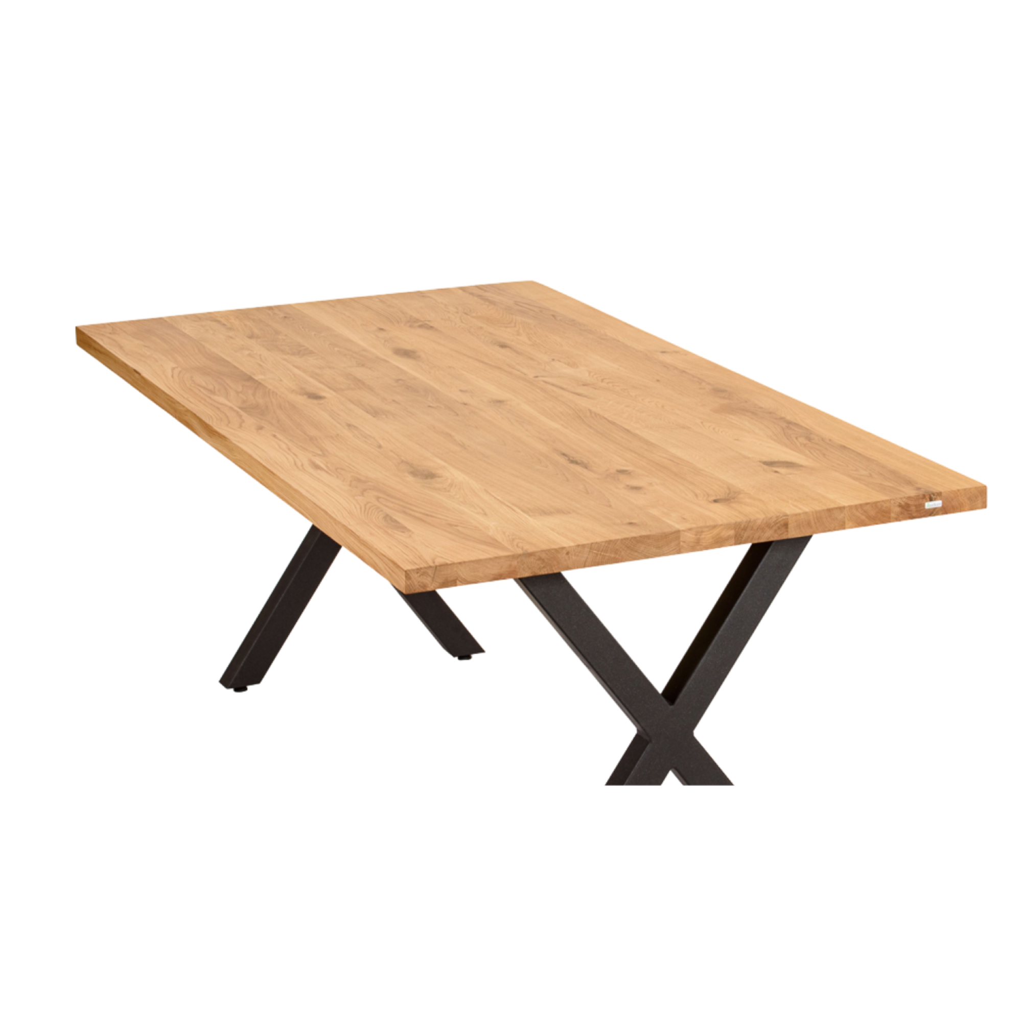 Столешница из массива дуба 4 см с кромкой из дерева разных размеров и ножками 2 варианта