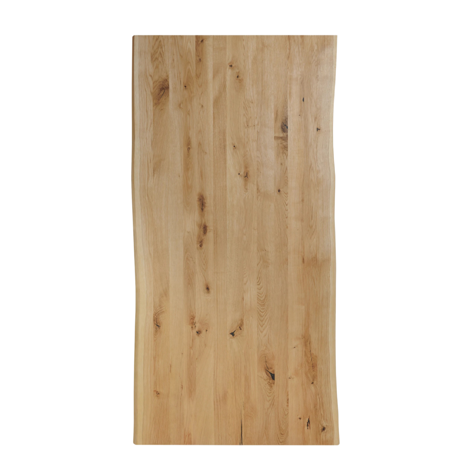 Table top made of solid oak 4 cm with tree edge various sizes and table legs 2 variants