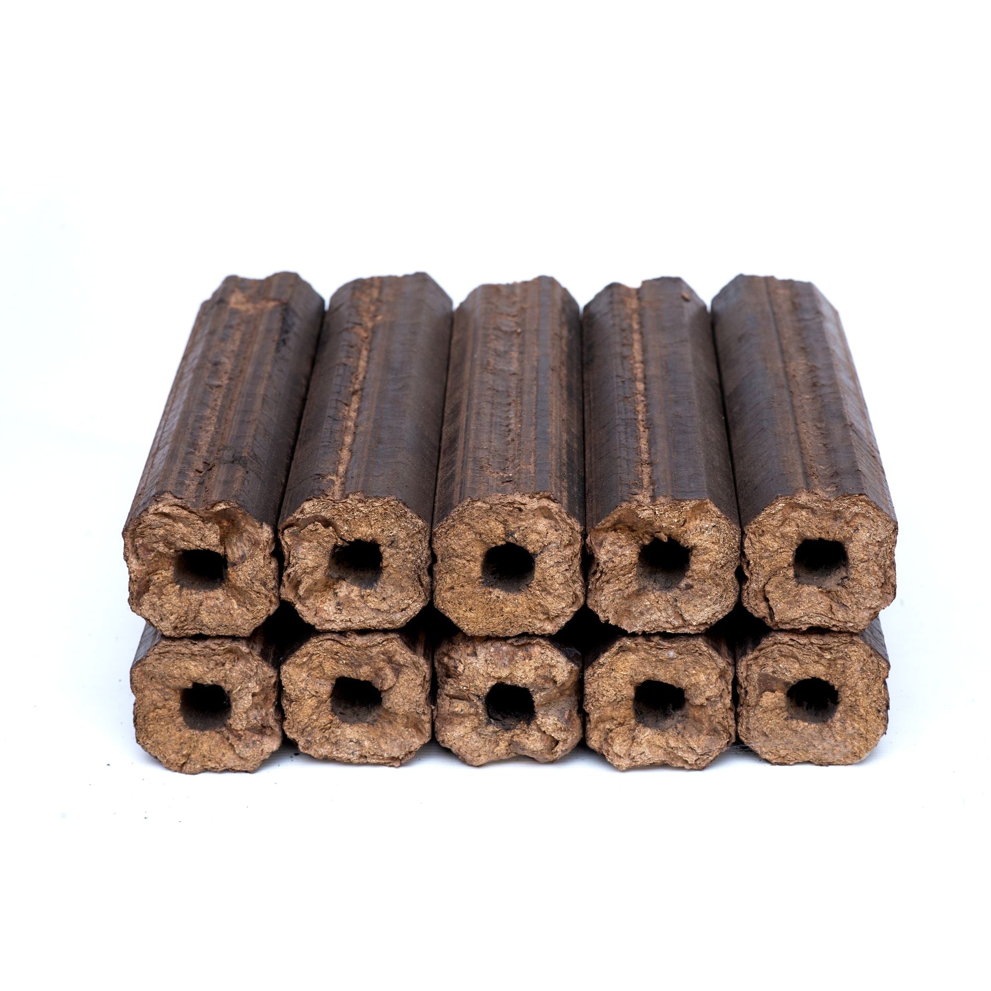 PiniKay oak wood briquettes, octagonal shape, 10 kg pack