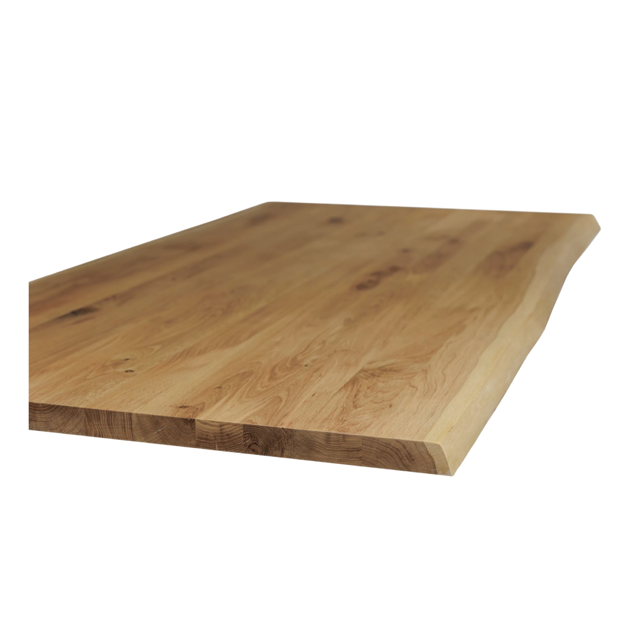 Table top made of solid oak 4 cm with tree edge various sizes and table legs 2 variants