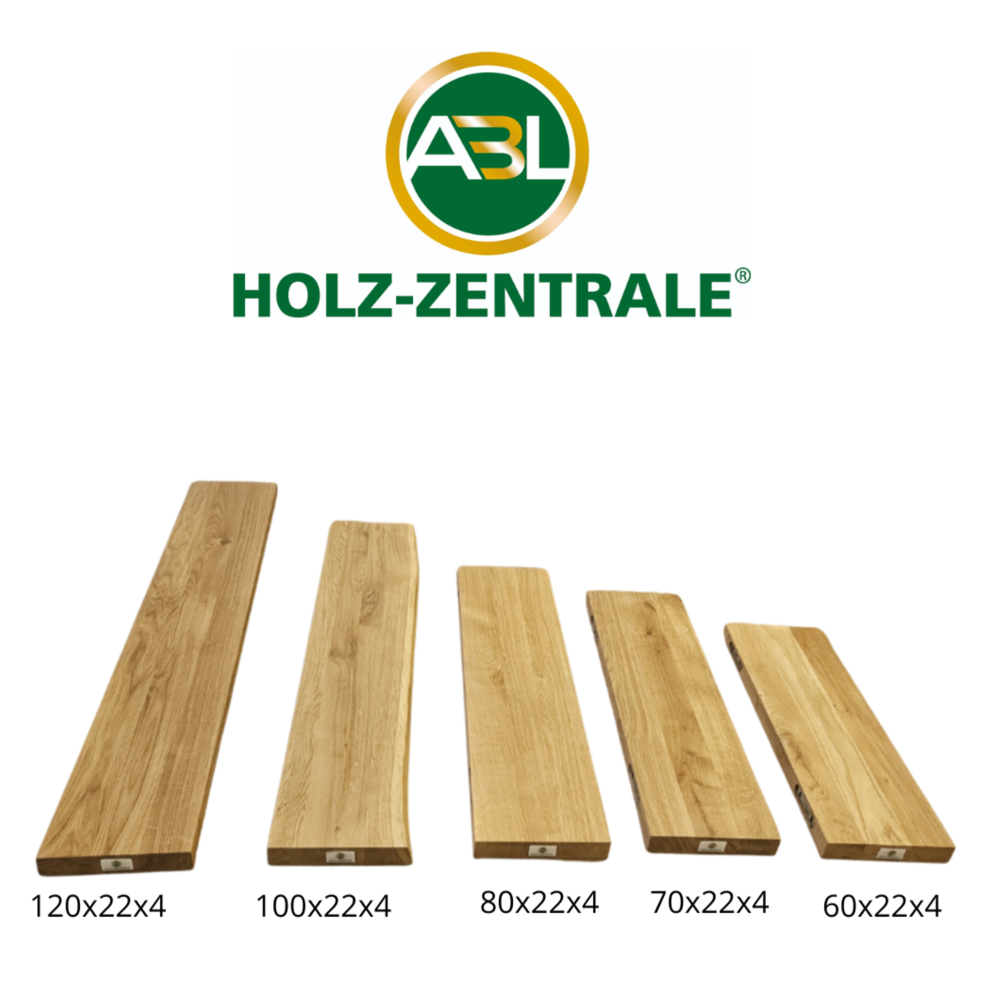 Wandregal Eiche massiv 4 cm Stärke mit Baumkante und gerade Kante – 22cm Tief – in 60-120 cm Länge – schwebendes Regal mit unsichtbarer Befestigung – Massivholz Regalbrett, Bücherregal – Kratzfest & natürlich geölt