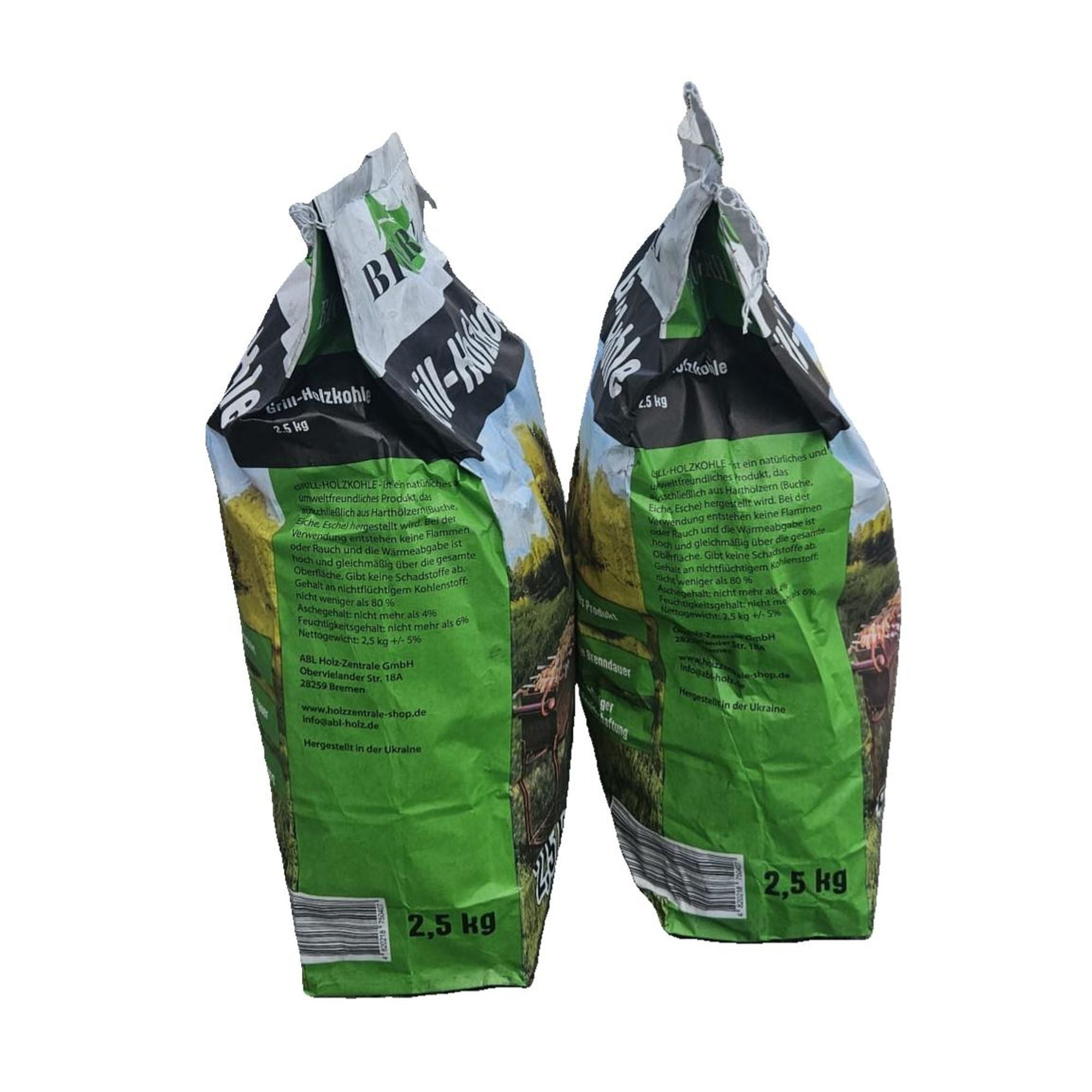 Древесный уголь BIOGRILL® 2,5 кг из бука, дуба, ясеня