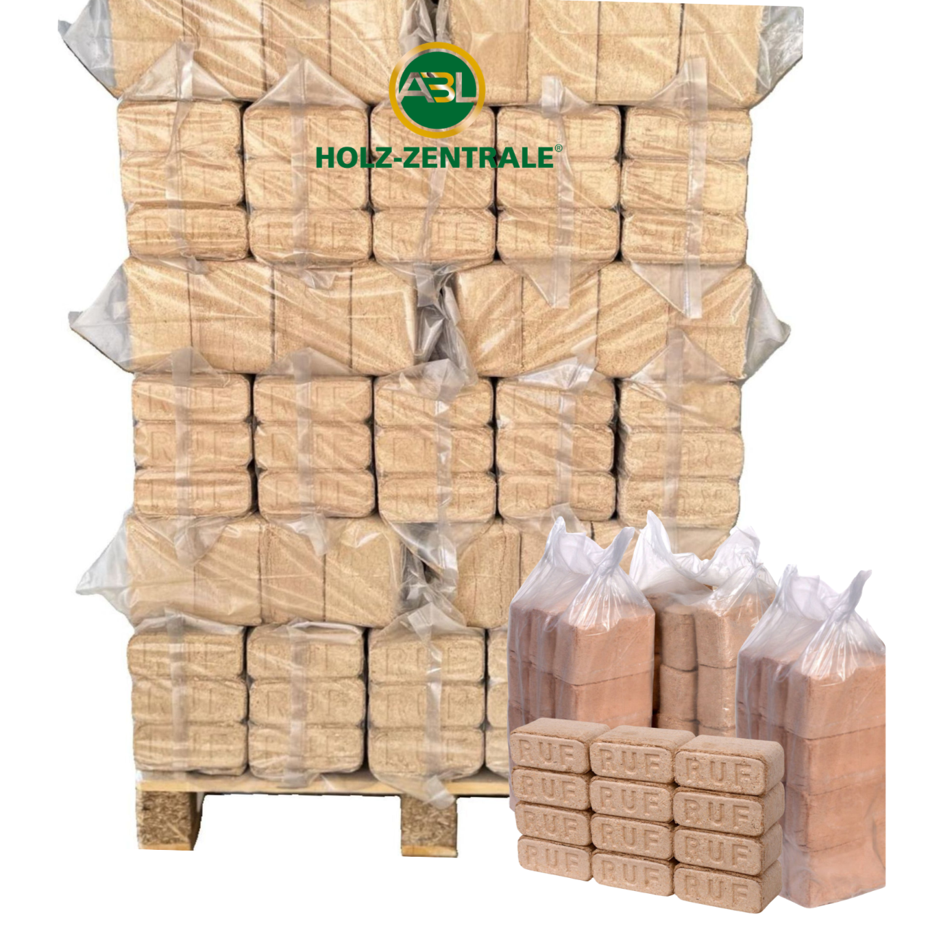 Holzbriketts RUF aus Buchenholz 10 Kg Packung