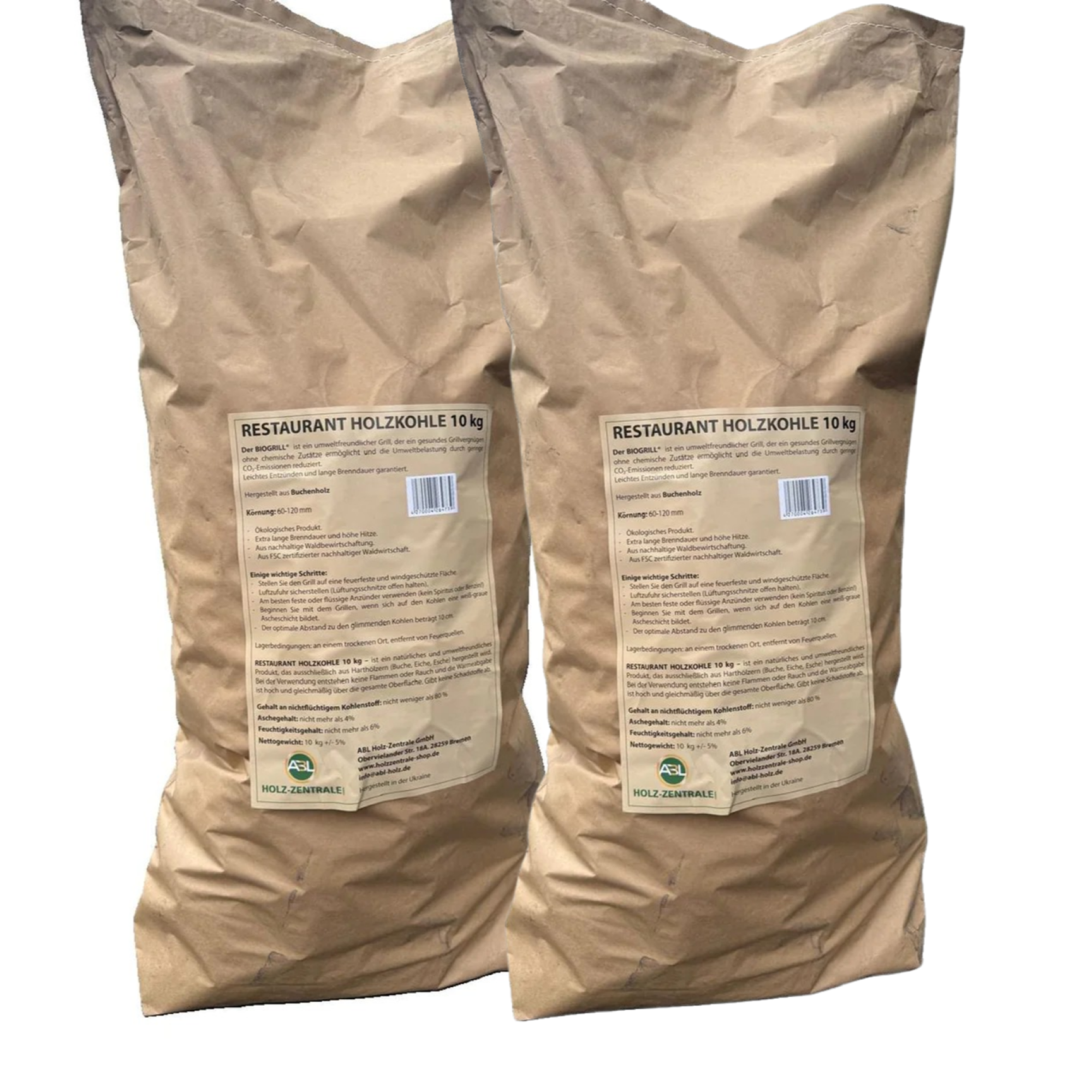 BIOGRILL® Restaurant Grill-Holzkohle 10 kg, 60-160 mm