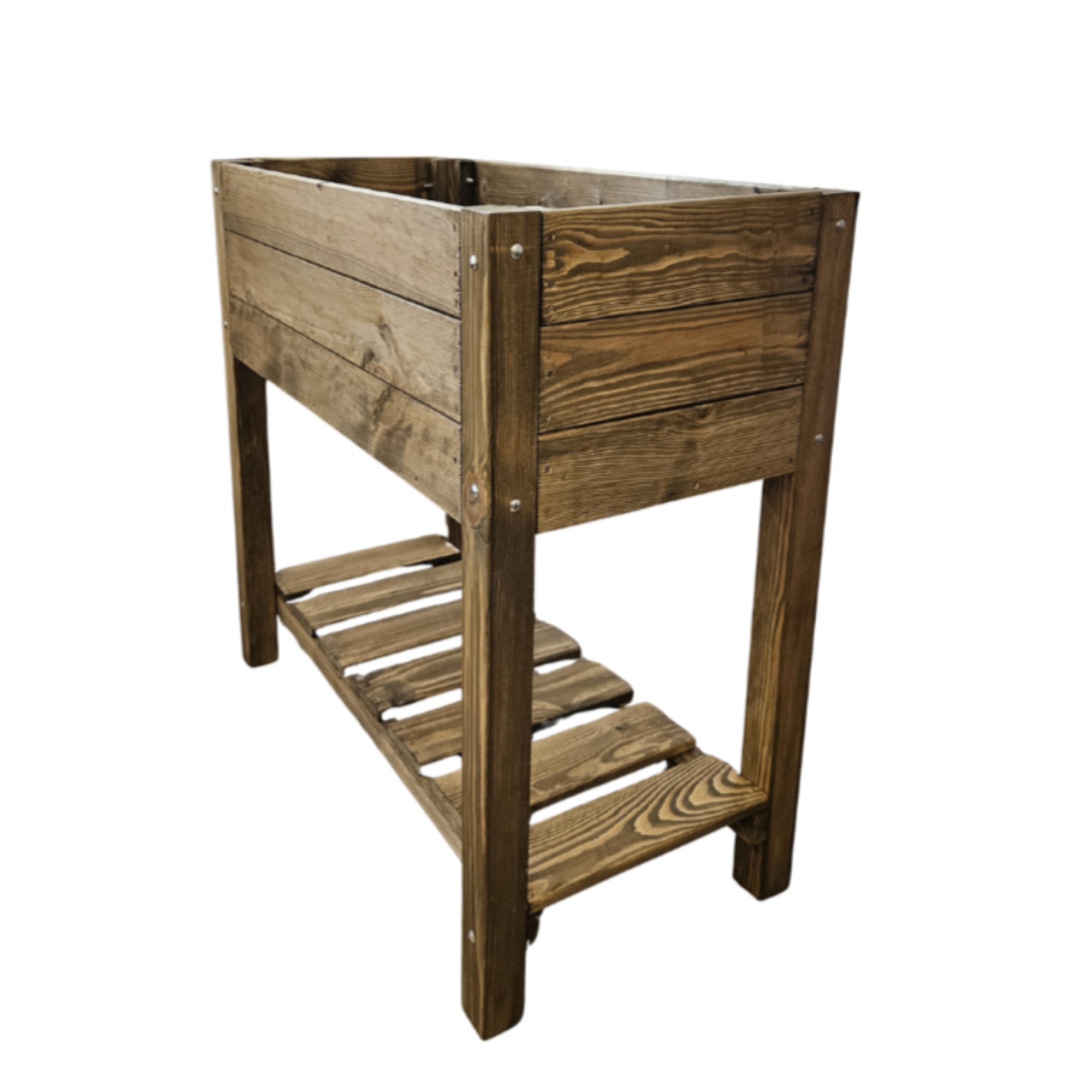 Hochbeet aus massivem Kiefernholz 79x40x78 cm – Rechteckig, natur geölt, für Garten, Terrasse & Balkon – Pflanzkasten Holz – Robustes Pflanzbeet Outdoor
