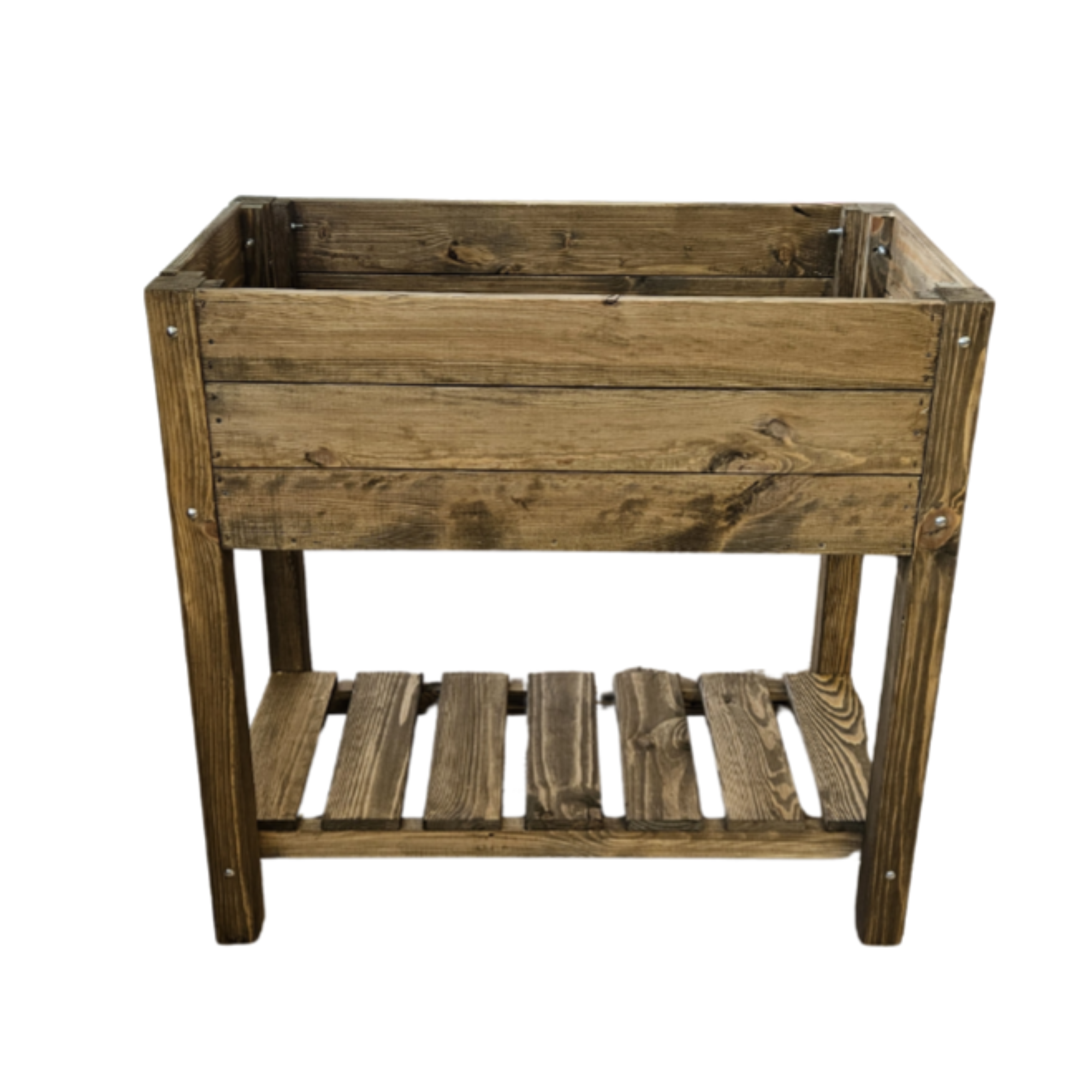 Hochbeet aus massivem Kiefernholz 79x40x78 cm – Rechteckig, natur geölt, für Garten, Terrasse & Balkon – Pflanzkasten Holz – Robustes Pflanzbeet Outdoor
