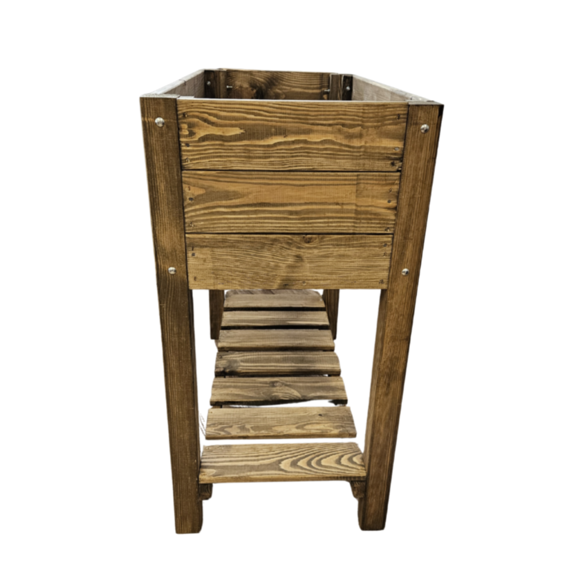 Hochbeet aus massivem Kiefernholz 79x40x78 cm – Rechteckig, natur geölt, für Garten, Terrasse & Balkon – Pflanzkasten Holz – Robustes Pflanzbeet Outdoor