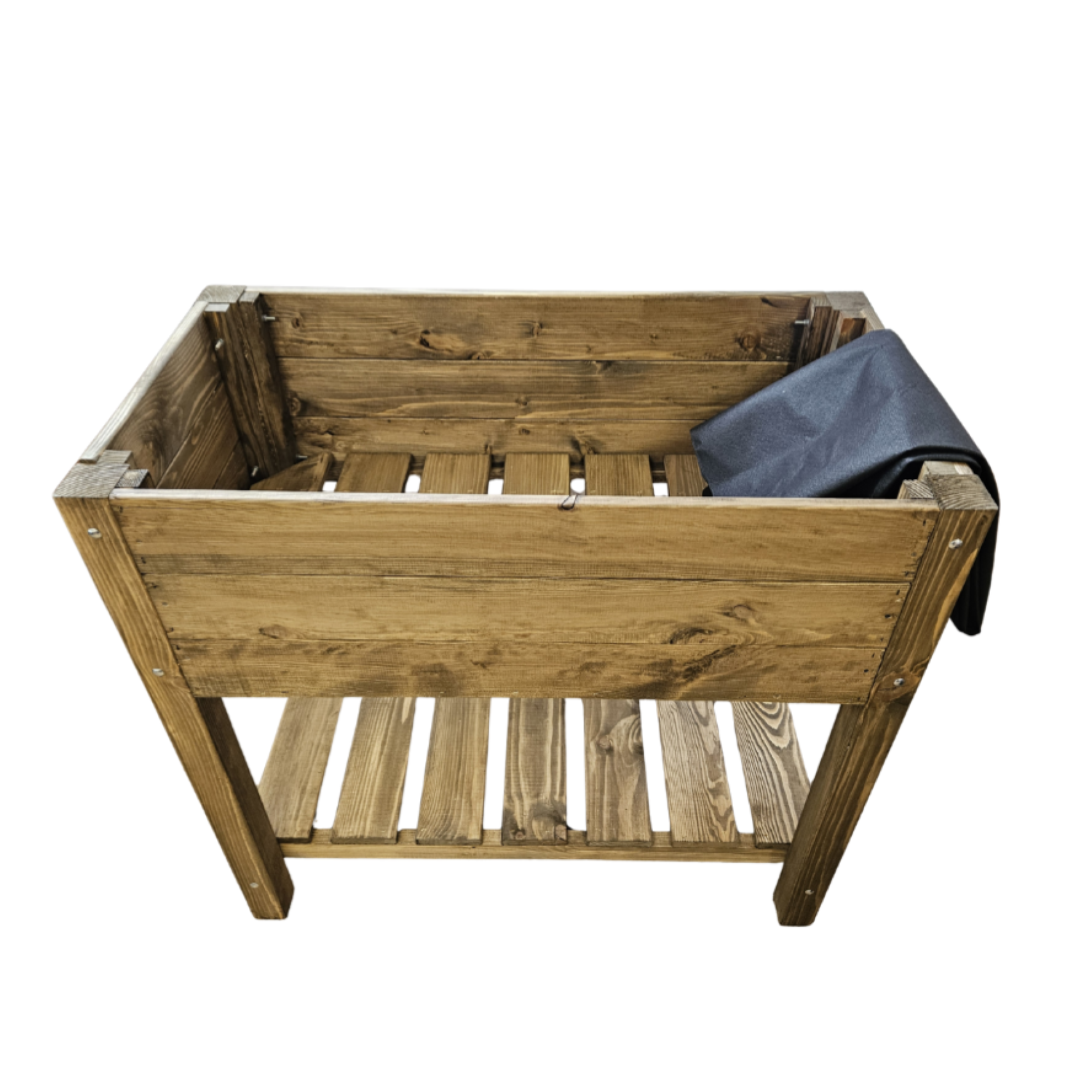 Hochbeet aus massivem Kiefernholz 79x40x78 cm – Rechteckig, natur geölt, für Garten, Terrasse & Balkon – Pflanzkasten Holz – Robustes Pflanzbeet Outdoor