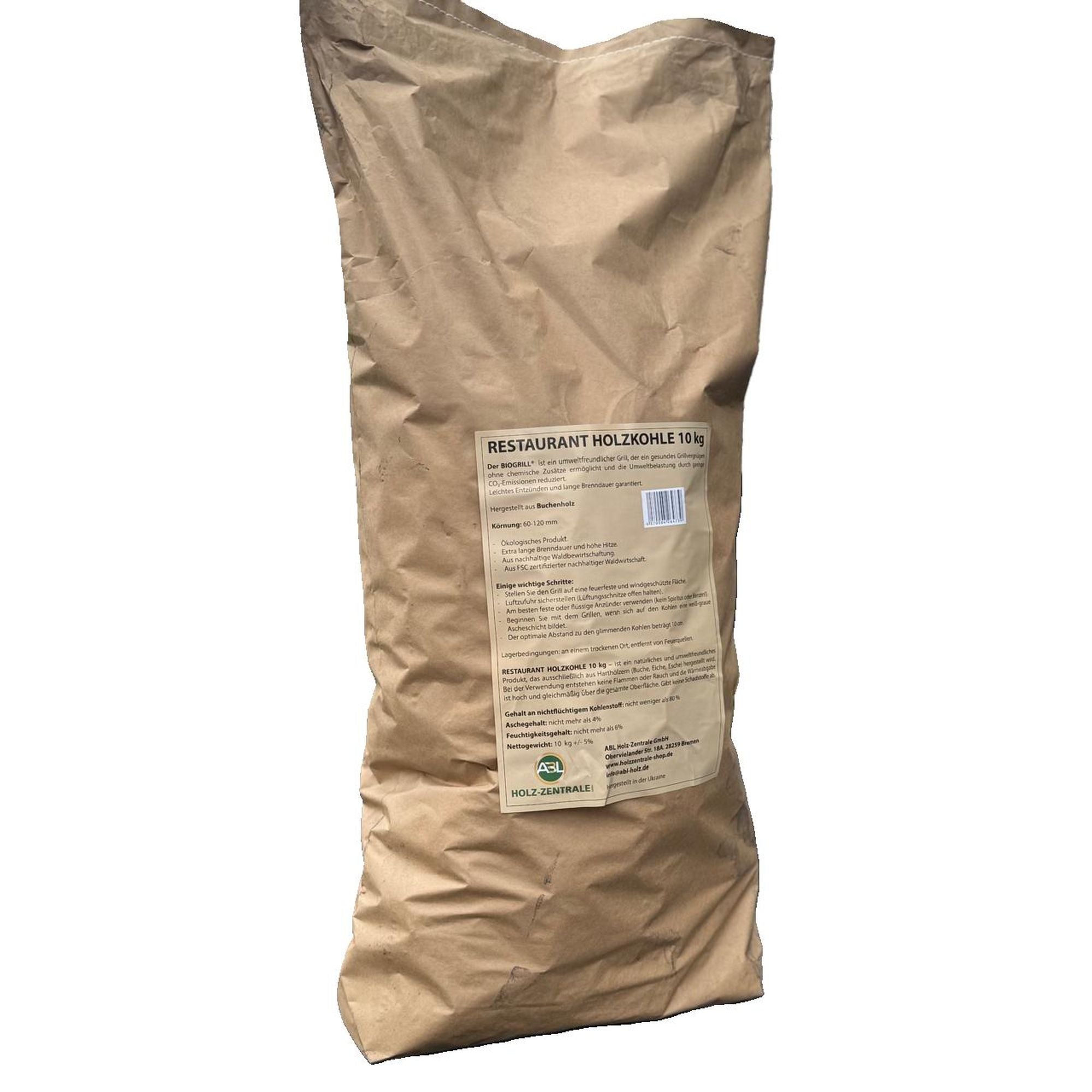 BIOGRILL® Restaurant Grill Charcoal 10 kg, 60-120 mm