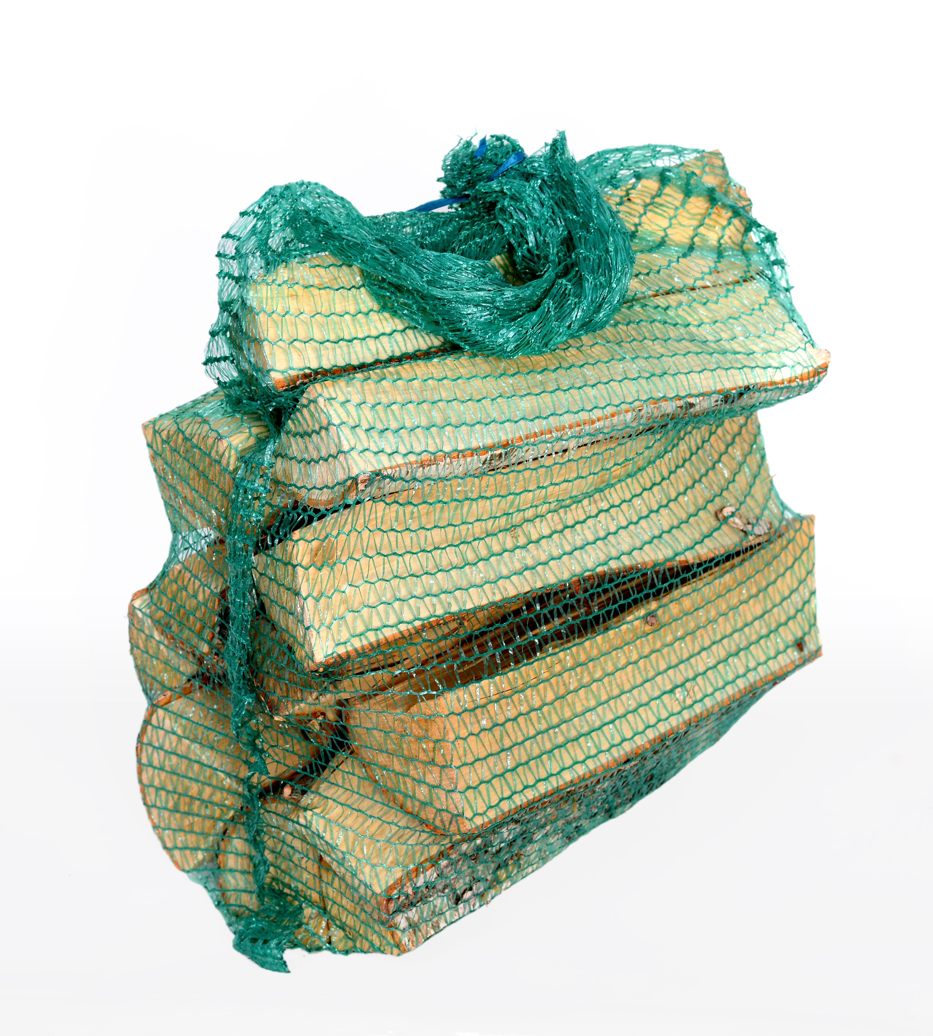 Kaminholz Laubholz-Mix, kammergetrocknet, im Netzsack  12,5 dm³