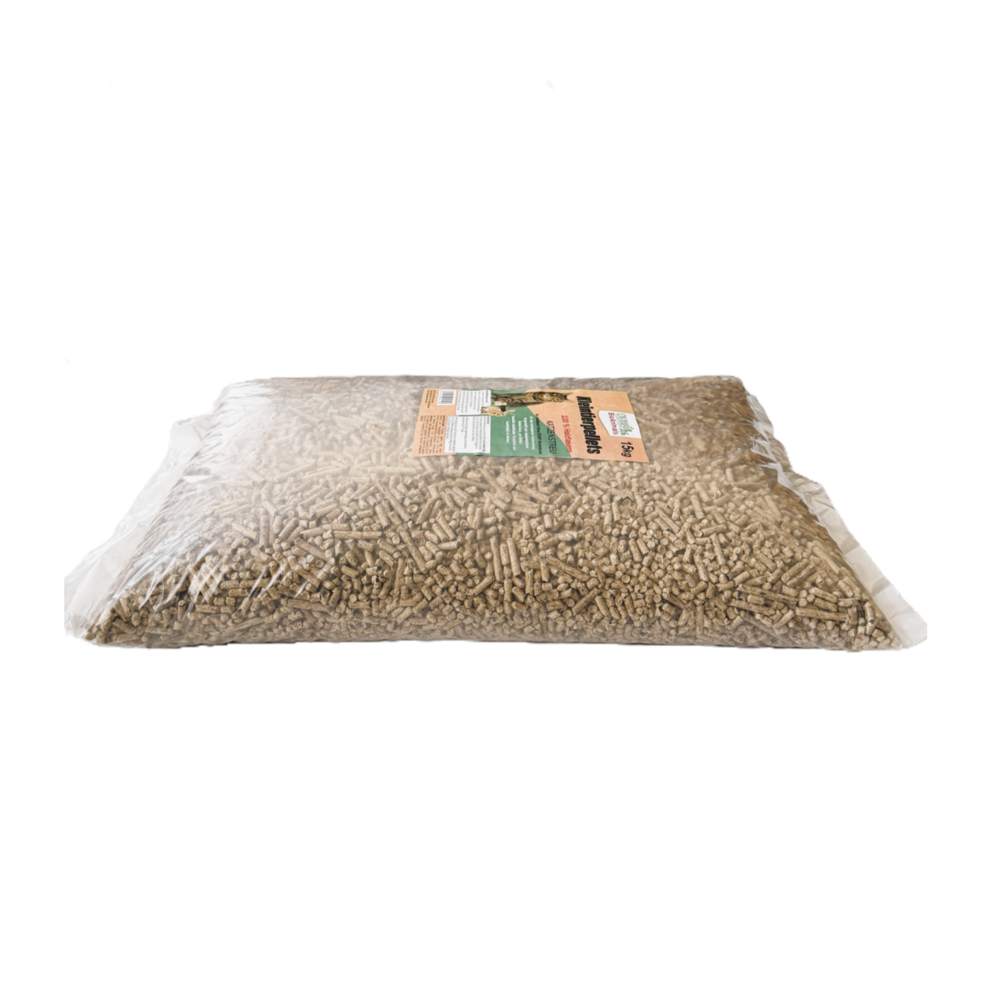 Denny BioAnimals® Kleintierstreu, Katzenstreu Holzpellets 15 kg (23 L) – 100% natürliche Einstreu für Katzen, Kaninchen, Hamster & Meerschweinchen – Staubfrei, Saugstark, Geruchsbindend, Öko Kiefernholz